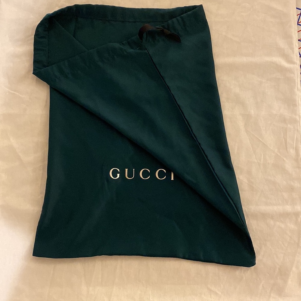 Authentic Gucci Drawstring Dust Bag Forest Green - image 8